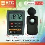 HTC LX-102A Lux Meter, 0.1-200,000 Lux, 0-20,000 FC, Fast Response - Image 4