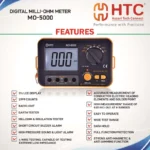 HTC MO-5000 Digital Milli-Ohm Meter 4-Wire Kelvin Testing Method 1999 Counts - Image 2