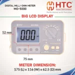HTC MO-5000 Digital Milli-Ohm Meter 4-Wire Kelvin Testing Method 1999 Counts - Image 4