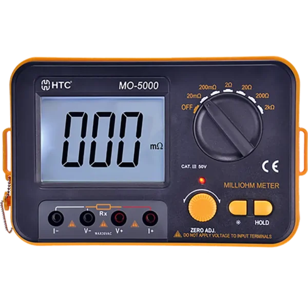 HTC MO-5000 Digital Milli-Ohm Meter 4-Wire Kelvin Testing Method 1999 Counts