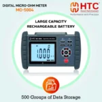 HTC MO-5004 High Accuracy Micro-Ohm Meter 4-Wire Resistance Tester 500 Groups Data - Image 2