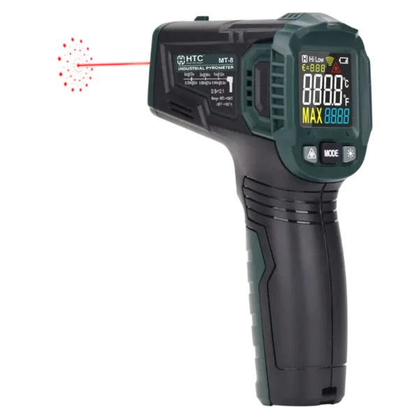 HTC MT-8 Industrial Pyrometer Infrared Thermometer -50°C to 800°C with Ambient Temp & Humidity