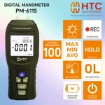 HTC PM-6115 Digital Manometer, ±15.000 PSI, 11 Selectable Units, ±0.3% FS Accuracy - Image 4
