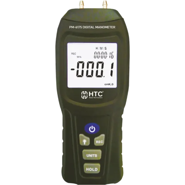 HTC PM-6175 Digital Manometer, ±75.000 PSI, 11 Selectable Units, ±0.3% FS Accuracy