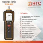 HTC PVB-805 Piezoelectric Vibration Meter Acceleration Velocity & Displacement Meter - Image 6