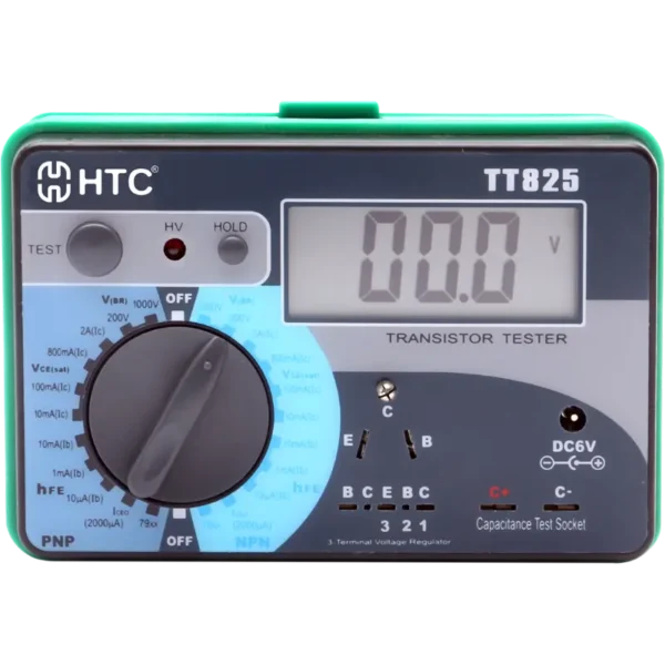 HTC TT-825 Transistor Tester Component Analyzer 1999 Counts for Diodes TRIACs & Capacitors