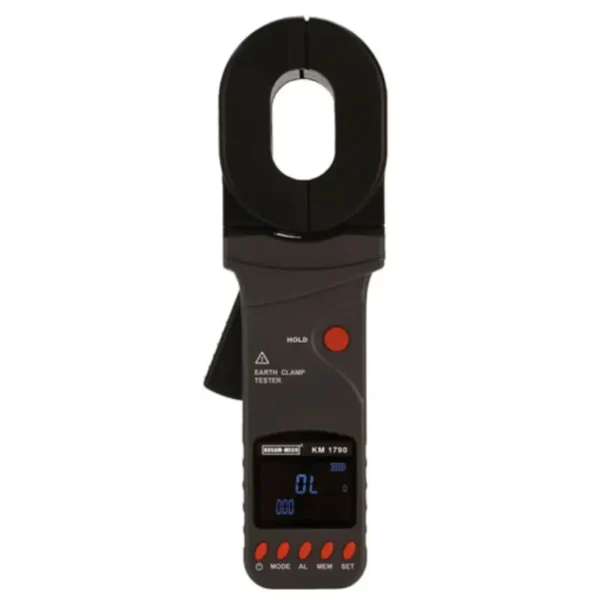 Kusam Meco Clamp Ground Resistance Tester KM 1790, with 0.00mA ~ 20.0A Leakage Current, Data Logging Function & 55 x 32mm Clamp