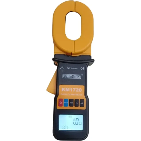 Kusam Meco Clamp On Earth Resistance Tester KM 1720 (Upgraded), with 0.00mA to 35A Leakage Current Range