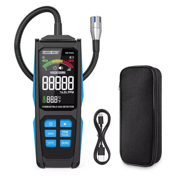 Kusam Meco Combustible Gas Detector KM 5421, Portable Flammable LEL Gas Safety Monitor