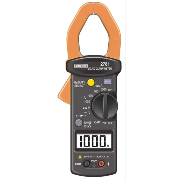 Kusam Meco Digital Clampmeter 2781, 1000A AC/DC 4000 Counts with 40mm Jaw Size