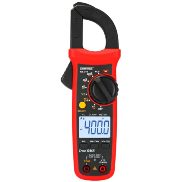 Kusam Meco Digital Clampmeter KM 2719, 400A AC 4000 Counts TRMS with 28mm Jaw Size