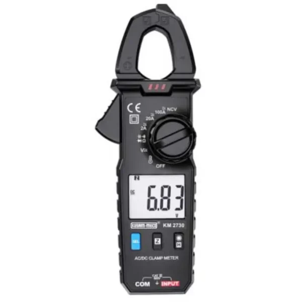 Kusam Meco Digital Clampmeter KM 2730, 1 mA to 100A AC/DC 2000 Counts High Resolution Tester