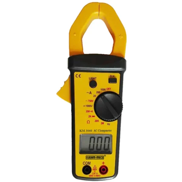 Kusam Meco Digital Clampmeter KM 3060, 1000A AC 2000 Counts with 40mm Jaw Size