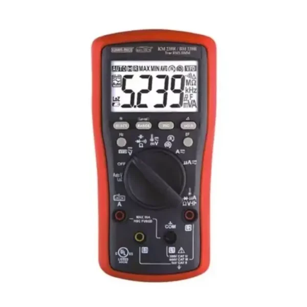Kusam Meco Digital Multimeter KM 239R, 3-5/6 Digit 6000 Counts TRMS with VFD, EF-Detection & 3Phase Rotation Protection
