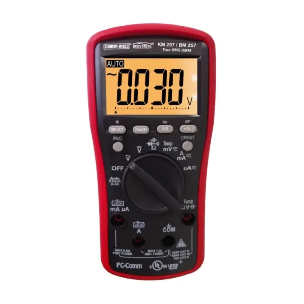 Kusam Meco Digital Multimeter KM 257, 3-5/6 Digits 6000 Counts TRMS with EF-Detection, Capacitance & Temperature