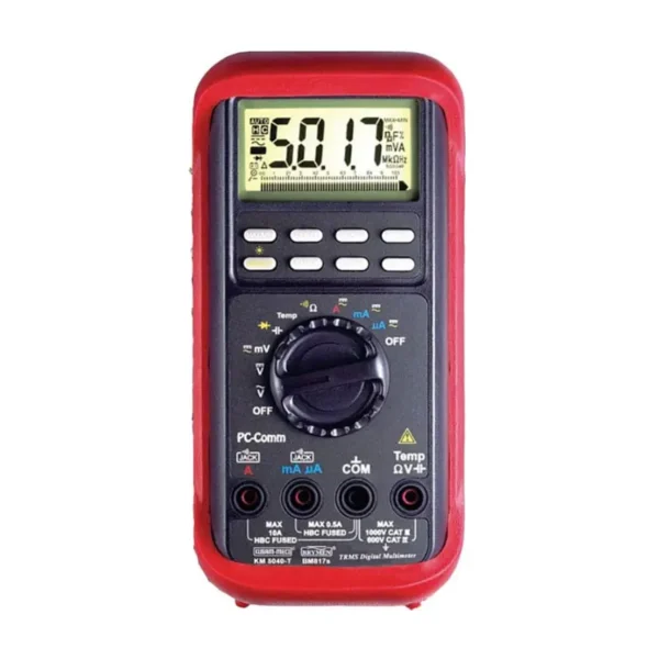 Kusam Meco Digital Multimeter KM 5040-T, 3-4/5 Digit 5000 Counts TRMS with EF Detection, PC Interface & Analog Bar Display