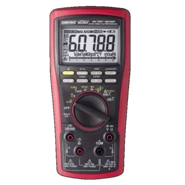 Kusam Meco Digital Multimeter KM 788BT, 4-5/6 Digit 60,000 Counts AC & AC+DC TRMS with Bluetooth Function & EF-Detection