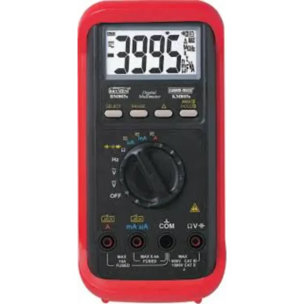 Kusam Meco Digital Multimeter KM 805s, 3-3/4 Digit 4000 Counts with Voltage, Current, Resistance, Capacitance & Line Level Frequency