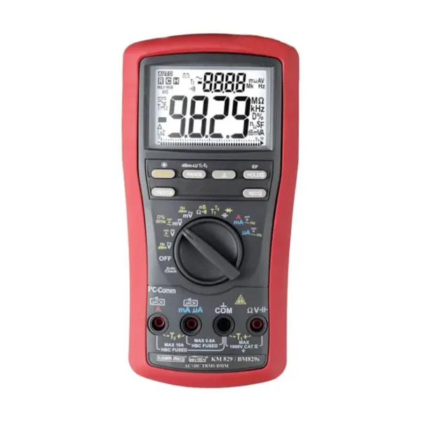 Kusam Meco Digital Multimeter KM 829, 10000 & 6000 Counts True RMS with NCV, Probe-Contact EF Detection & IP54