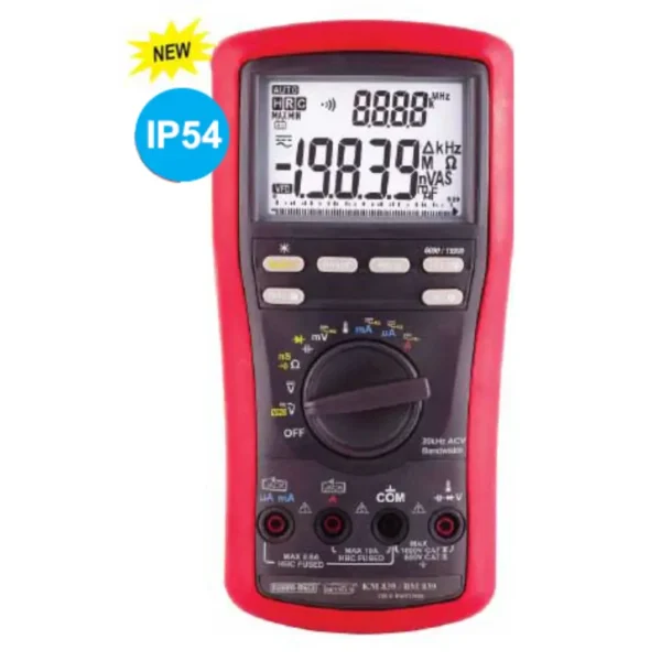 Kusam Meco Digital Multimeter KM 839, 3-5/6 Digit 20000 Counts 6000 Counts Dual Display TRMS, IP40 Protection