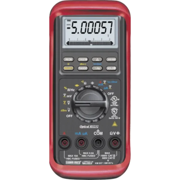 Kusam Meco Digital Multimeter KM 857, 5-4/5 Digit 50,000/500,000 Counts Autoranging with PC Interface & Analog Bar Display