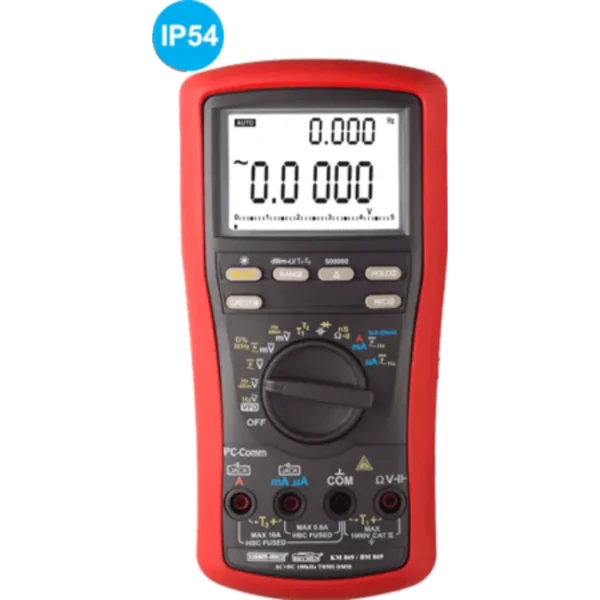 Kusam Meco Digital Multimeter KM 869, 5-4/5 Digit 5,00,000 Counts Auto Ranging TRMS with VFD Function, PC Interface & IP54