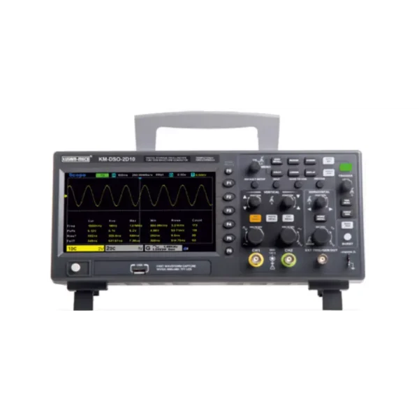 Kusam Meco Digital Storage Oscilloscope & Waveform Generator KM-DSO-2D10, 100MHz 2-Channel Oscilloscope & 1-Channel Waveform Generator