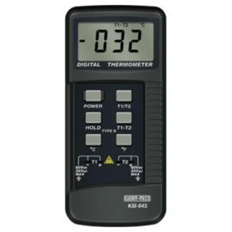 Kusam Meco Digital Thermometer KM-945, 3½ Digit Dual Channel Contact Thermometer with -50°C to 260°C Range Kusam Meco Digital Thermometer KM-945, Dual Channel Contact Thermometer with -50°C to 260°C Range - Image 1
