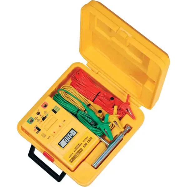 Kusam Meco Earth Resistance Tester KM 1520, 2/3/4 Wire 0-200V AC Voltage