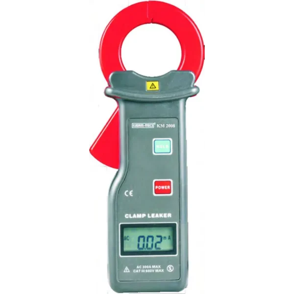 Kusam Meco Leakage Current Clampmeter KM 2008, 0.01mA to 300A AC 3000 Counts with Datalogging & PC Interface