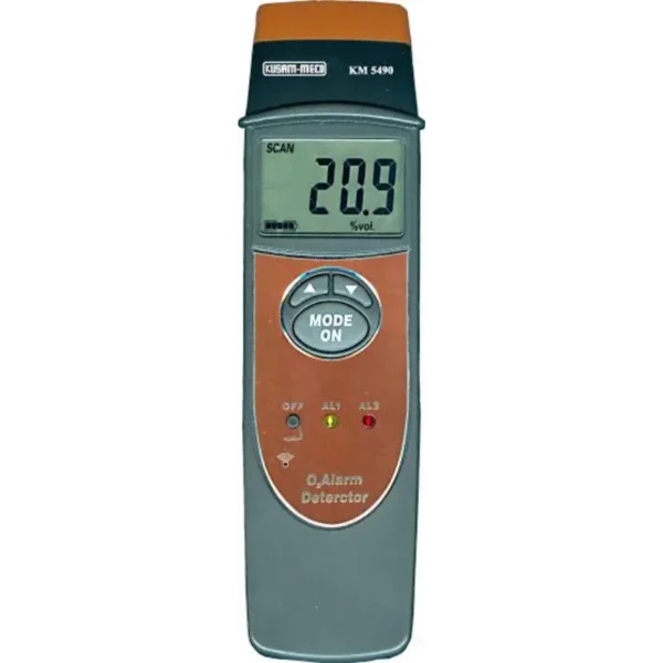 Kusam Meco Oxygen Detector KM 5490, 4 Digit LCD Display 0~25% Vol O2 Concentration Meter