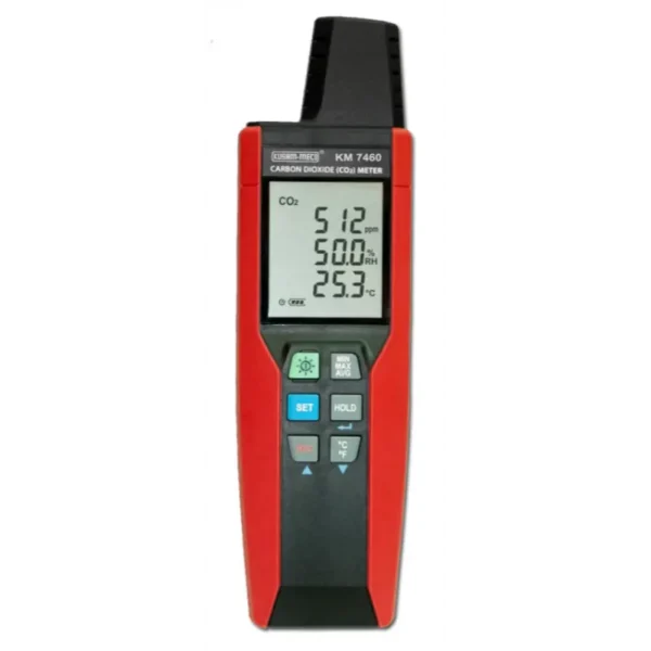 Kusam Meco Portable CO2 Gas Detector KM 7460, Carbon Dioxide Ambient Air Quality Monitor