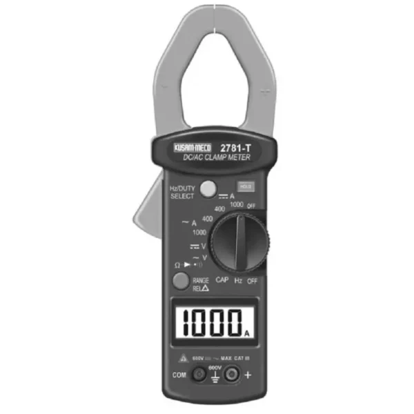 Kusam Meco TRMS Clampmeter 2781-T, 1000A AC/DC 4000 Counts with 40mm Jaw Size