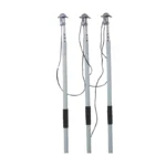 Kusam Meco Three Phase Discharge Rod 400KV, Highly Insulated FRP 4 Sections 20 Feet with Push Button Locking System & 35 sq. mm 10 mtr. Copper Cable