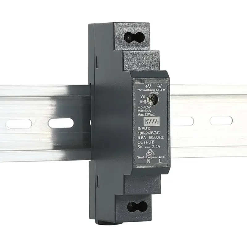 Meanwell HDR-15-5 DIN rail power supply 2.4A, 5V Meanwell HDR-15-5 DIN rail power supply 2.4A, 5V - Image 1