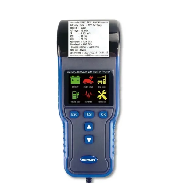 Metravi BT-900 Battery Analyser with Built-in Thermal Printer & HD Color LCD