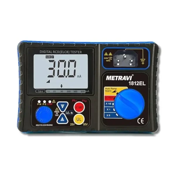 Metravi 1812EL Discontinued Digital ELCB Tester With Fault Trip Time and DC Test Function