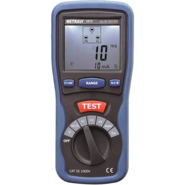 Metravi 1813 Digital ELCB Tester With 1A Current Rating and 230V AC Operation