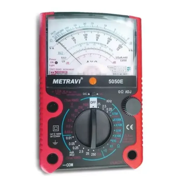 Metravi 5050E Analogue Multimeter with 25kHz Frequency and Diode Testing