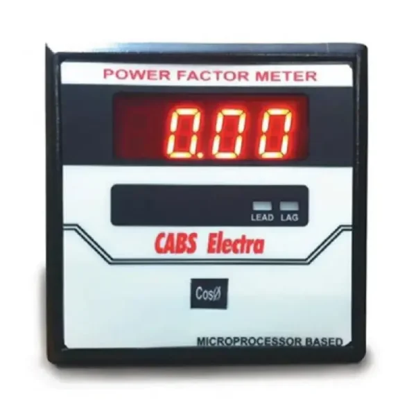 Metravi CE-0303PF Microprocessor Based Digital Power Factor Meter for Three Phase Three Wire Two Element with Red LED Display