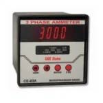 Metravi CE-03A Microprocessor Based Digital Three Phase Ammeter with Built-in Selector Switch and Programmable CT Ratio