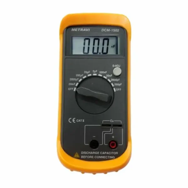 Metravi DCM-1502 Digital Capacitance Meter with 3 Digits LCD, 20mF Capacitance Measurement