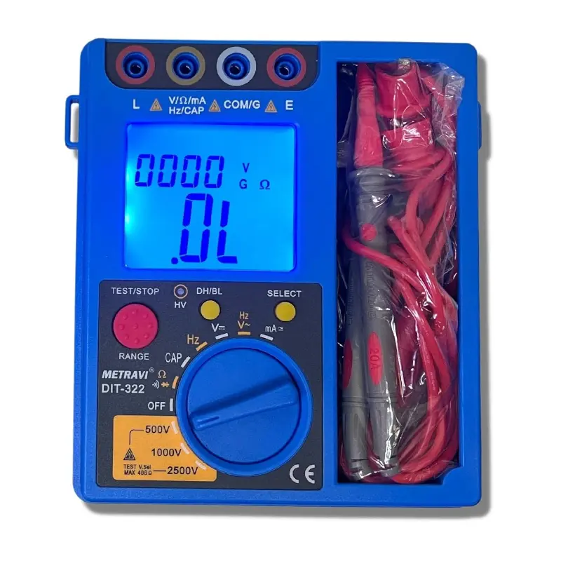 Metravi DIT-322 Digital Insulation Resistance Tester 2500V with Built-in Multimeter Metravi DIT-322 Digital Insulation Resistance Tester 2500V with Built-in Multimeter - Image 1
