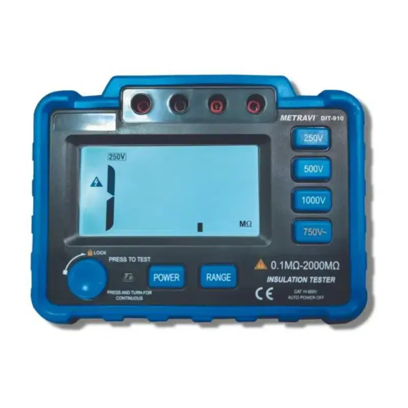 Metravi DIT-910 Digital Insulation Tester 1000V with GO-NO-GO Function Metravi DIT-910 Digital Insulation Tester 1000V with GO-NO-GO Function - Image 1