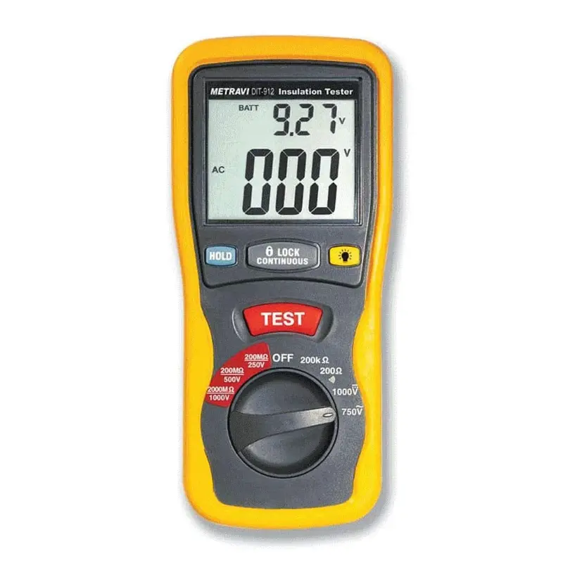 Metravi DIT-912 Digital Insulation Tester 1000V with Analog Bargraph Metravi DIT-912 Digital Insulation Tester 1000V with Analog Bargraph - Image 1