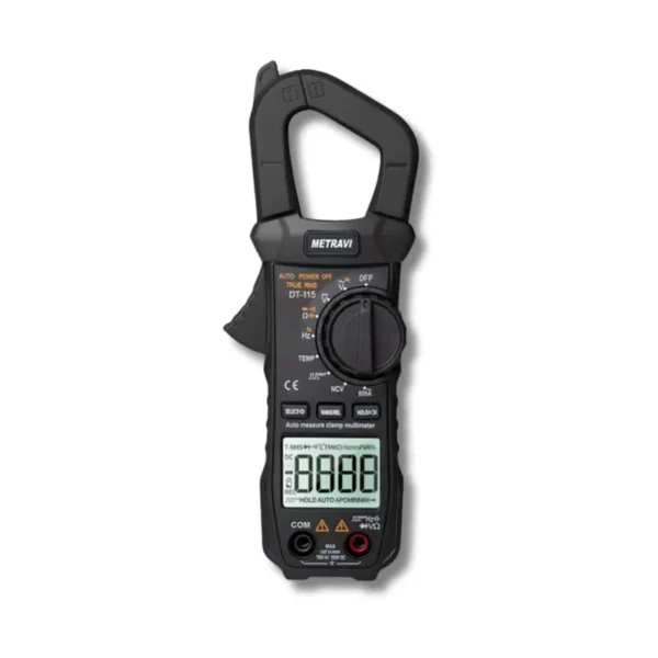Metravi DT-115 Autoranging Digital Clamp Meter with 6000 Counts, T-RMS, 600A AC, and NCV