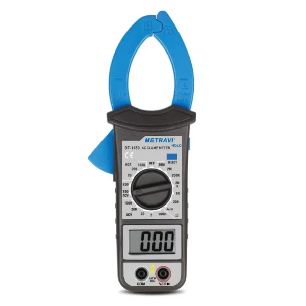 Metravi DT-1150 1000A Digital Clamp Meter with 3 Digits LCD and Peak Hold