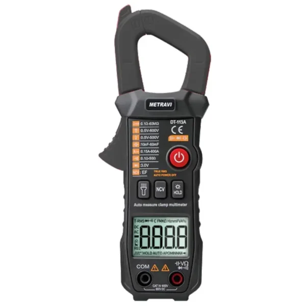 Metravi DT-115A 6000 Counts Digital Clamp Meter with Automatic AC/DC Detection and T-RMS