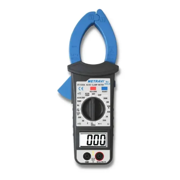 Metravi DT-1350A 1000A AC/DC Clamp Meter with Resistance, Capacitance, and Temperature Measurement