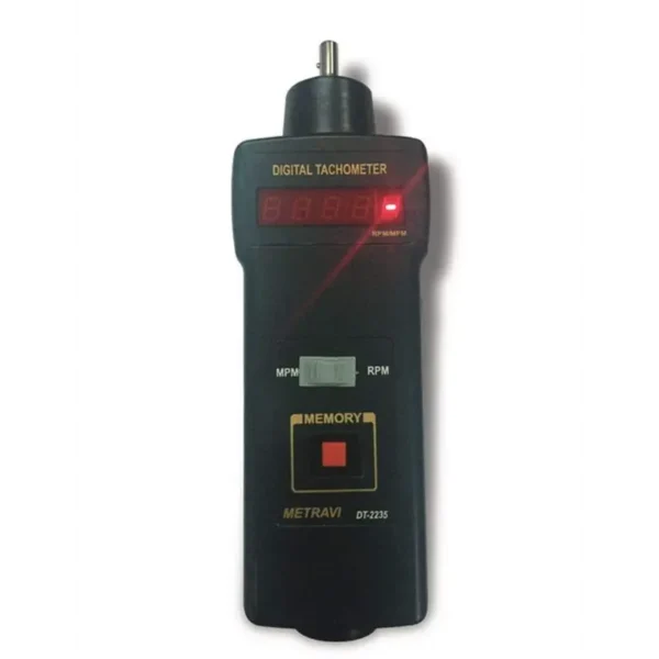 Metravi DT-2235 Contact Type Digital Tachometer, Up to 50,000 RPM